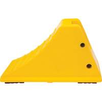 Cales de roue avec surface antid&eacute;rapante en caoutchouc, Polyur&eacute;thane, Jaune, 11-1/4" la x 21" p x 12-1/4" h Solutions industrielles ALPHA