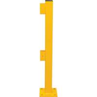 Poteau d'extr&eacute;mit&eacute; pour garde-corps l&eacute;gers, Acier, 42" h, Jaune s&eacute;curit&eacute; OSHA Solutions industrielles ALPHA
