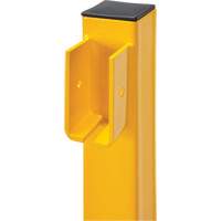 Poteau d'extr&eacute;mit&eacute; pour garde-corps l&eacute;gers, Acier, 42" h, Jaune s&eacute;curit&eacute; OSHA Solutions industrielles ALPHA