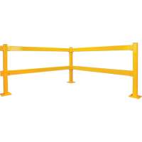 Garde-corps Lift-Out, Acier, 3' lo x 4" h, Jaune s&eacute;curit&eacute; OSHA Solutions industrielles ALPHA