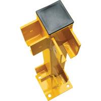 Poteau de coin pour garde-corps l&eacute;gers, Acier, 42" h, Jaune s&eacute;curit&eacute; OSHA Solutions industrielles ALPHA