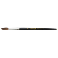 Black Pointed Bristle Artist Brush, 5.7 mm Brush Width, Camel Hair, Wood Handle Solutions industrielles ALPHA