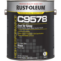 Composant de base pour rev&ecirc;tement &eacute;poxydique &agrave; base de goudron de houille et &agrave; haute teneur en solides du syst&egrave;me C9578, Noir, Gallon Solutions industrielles ALPHA