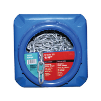 Chaînes galvanis&eacute;es par immersion &agrave; chaud, Acier au carbone, 1/4" x 100' (30,4 m) l, Calibre 30, Charge d'utilisation 1100 lb (0,55 tonne) Solutions industrielles ALPHA