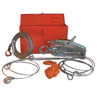 Palan &agrave; c&acirc;ble d'acier Tirfor TU128 en ensemble de r&eacute;cup&eacute;ration, Diam&egrave;tre du fil 7/16", Capacit&eacute; 4000  lb (2 tonnes) Solutions industrielles ALPHA