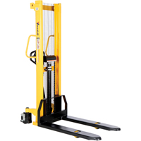 Gerbeur hydraulique manuel, Fonctionnement Pompe manuelle, Capacit&eacute; 2000 lb, Lev&eacute;e max 63" Solutions industrielles ALPHA