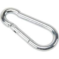 Mousqueton zingu&eacute;, 220 lb (0,11 tonne) Charge d'utilisation max., 3/16" Taille, 5/16" Oeil Solutions industrielles ALPHA