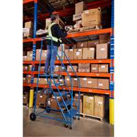 CSA-Certified Rolling Step Ladder, 5 Steps, 22" Step Width, 46" Platform Height, Steel Solutions industrielles ALPHA