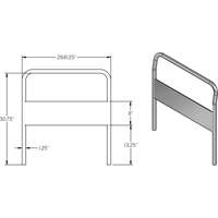 30" Chrome Handle for Platform Truck Solutions industrielles ALPHA