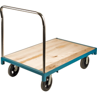 Chariot &agrave; plateforme robuste, 48" lo x 30" la, Capacit&eacute; de 2000 lb, Roues en Caoutchouc Solutions industrielles ALPHA