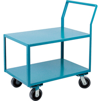 Chariots surbaiss&eacute;s robustes, 2 niveaux, 18" la x 30" p x 41" h, 2400 lb Cap Solutions industrielles ALPHA