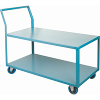 Chariots Surbaiss&eacute;s Robustes, 2 niveaux, 24" la x 48" p x 40" h, 1200 lb Cap Solutions industrielles ALPHA