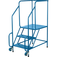 &eacute;chelles Tilt-N-Roll, Acier, 3 marches, Largeur 22", 24" p x 27" h marche pali&egrave;re Solutions industrielles ALPHA