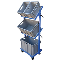 Chariot &agrave; cueillette, Acier, 30-11/16" la x 19-1/4" p, 3 tablettes, Capacit&eacute; 300 lb Solutions industrielles ALPHA