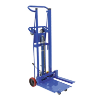 Empileur &agrave; plateforme, M&eacute;canisme Pompe au pied, Capacit&eacute; de 750 lb, Levage max de 52" Solutions industrielles ALPHA
