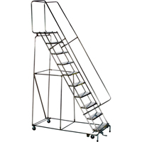 Lockstep Rolling Ladders, 5 Steps, 24" Step Width, 50" Platform Height, Stainless Steel Solutions industrielles ALPHA
