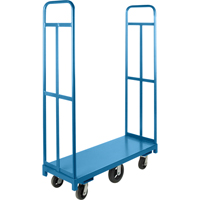 U-Boat Platform Truck, 48" L x 18" W, 1500 lbs. Capacity, Rubber Casters Solutions industrielles ALPHA