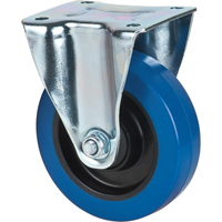 Roulette bleue, Fixe, 5" (127 mm), Caoutchouc, 400 lb (181 kg) Solutions industrielles ALPHA