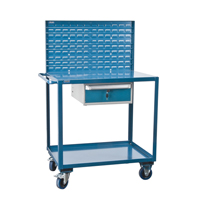 Mobile Service Cart, 2 Tiers, 24" W x 57" H x 40" D, 1200 lbs. Capacity Solutions industrielles ALPHA