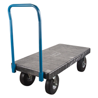 Plastic Platform Truck, 60" L x 30" W, 900 lbs. Cap., Flat Free Wheels Solutions industrielles ALPHA