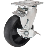 Hi-Temp Caster, Swivel with Brake, 6" (152.4 mm), Nylon, 880 lbs. (399 kg.) Solutions industrielles ALPHA