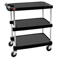 myCart Utility Cart, 3 Tiers, 16" x 35-1/2" x 27", 400 lbs. Capacity Solutions industrielles ALPHA