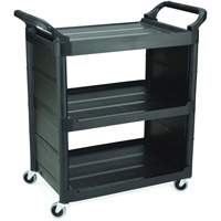 Chariot de service avec panneaux d'extr&eacute;mit&eacute;s, 3 tiers, 18-5/8" x 36-5/8" x 33-5/8", Capacit&eacute; 150 lb Solutions industrielles ALPHA