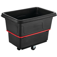 Chariot utilitaire &agrave; usage intensif, Plastique recycl&eacute; noir, 26"/38-3/8" lo x 26"/38-2/5" la x 28-1/4"/28-3-10" h, Volume 8 pi³, Capacit&eacute; 700 lb Solutions industrielles ALPHA