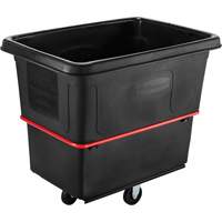 Chariot utilitaire &agrave; usage intensif, Plastique recycl&eacute; noir, 44-3/8" lo x 31" la x 38-1/4" h, Volume 16 pi³, Capacit&eacute; 1000 lb Solutions industrielles ALPHA