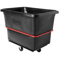 Chariot cubique utilitaire &agrave; usage intensif, Plastique recycl&eacute; noir, 48-1/4" lo x 34-1/8" la x 37-7/8" h, Volume 20 pi³, Capacit&eacute; 1200 lb Solutions industrielles ALPHA
