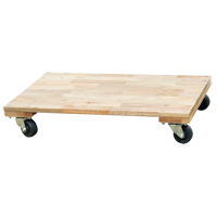 Solid Platform Wood Dolly, Rubber Wheels, 900 lbs. Capacity, 18" W x 30" D x 6" H Solutions industrielles ALPHA