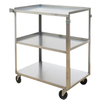 Shelf Carts, 3 Tiers, 17-5/8" W x 33" H x 27-1/8" D, 300 lbs. Capacity Solutions industrielles ALPHA