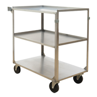 Shelf Carts, 3 Tiers, 21" W x 37-1/4" H x 35-1/8" D, 500 lbs. Capacity Solutions industrielles ALPHA