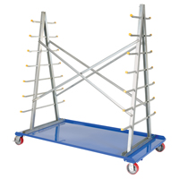 Chariot &agrave; cadre en A pour barres et tuyaux, Acier, 36-3/4" la x 73-3/4" p x 72-1/2" h, Capacit&eacute; de 2000 lb Solutions industrielles ALPHA