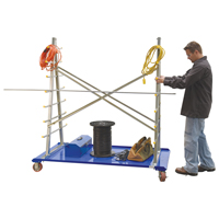 Chariot &agrave; cadre en A pour barres et tuyaux, Acier, 36-3/4" la x 73-3/4" p x 72-1/2" h, Capacit&eacute; de 2000 lb Solutions industrielles ALPHA