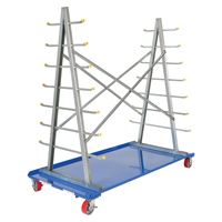 Chariot &agrave; cadre en A pour barres et tuyaux, Acier, 36-3/4" la x 73-3/4" p x 72-1/2" h, Capacit&eacute; de 2000 lb Solutions industrielles ALPHA