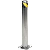 Safety Bollard, Stainless Steel, 36" H x 8" W, Silver Solutions industrielles ALPHA