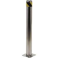 Safety Bollard, Stainless Steel, 42" H x 8" W, Silver Solutions industrielles ALPHA