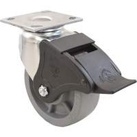 Emaxx Caster, Swivel with Brake, 8" (203.2 mm), Envirothane, 1200 lbs. (544.3 kg.) Solutions industrielles ALPHA