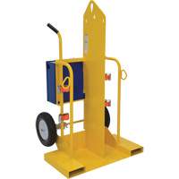 Chariot pour chalumeau et bouteille &agrave; gaz, Roues Rempli de mousse, Base de 24" la x 19-1/2" lo, 500 lb Solutions industrielles ALPHA