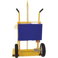 Chariot pour chalumeau et bouteille &agrave; gaz, Roues Rempli de mousse, Base de 24" la x 19-1/2" lo, 500 lb Solutions industrielles ALPHA