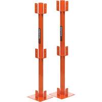 Poteaux temporaires ProGuards pour barri&egrave;re de s&eacute;curit&eacute;, 8" la x 39" h, Orange Solutions industrielles ALPHA