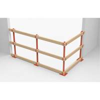 Poteaux temporaires ProGuards pour barri&egrave;re de s&eacute;curit&eacute;, 8" la x 39" h, Orange Solutions industrielles ALPHA