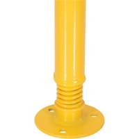 Spring Loaded Bollard, Steel, 42" H x 2-1/8" W, Yellow Solutions industrielles ALPHA
