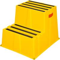 Industrial Step Stool, 2 Steps, 26" x 22-7/16" x 19-11/16" High Solutions industrielles ALPHA