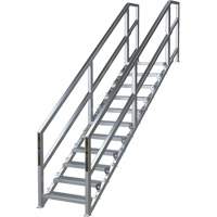 SmartStairs 11-16 Steps Modular Construction Stair System, 120" H Solutions industrielles ALPHA
