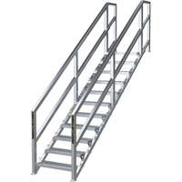 SmartStairs 11-16 Steps Modular Construction Stair System, 120" H Solutions industrielles ALPHA