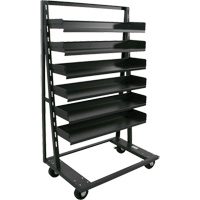 Single-Sided Heavy Duty A-Frame Cart with 6 Trays, 38" x 25" x 63", 2500 lbs. Capacity Solutions industrielles ALPHA