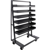 Single-Sided Heavy Duty A-Frame Cart with 6 Lipped Trays, 38" x 25" x 63", 2500 lbs. Capacity Solutions industrielles ALPHA