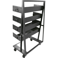 Single-Sided Heavy Duty A-Frame Cart with 4 Large Trays, 38" x 25" x 63", 2500 lbs. Capacity Solutions industrielles ALPHA